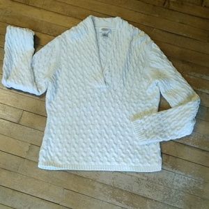 Talbots Petites Winter White  Sweater Size LP